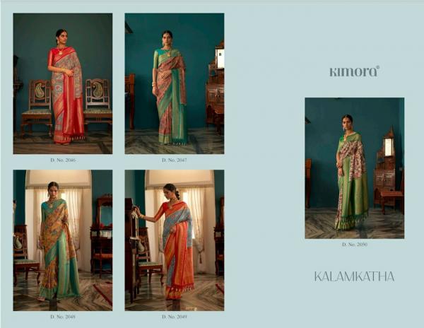 Kimora Kalamkatha Fancy Wear Exclusive Look Silk Saree Collection